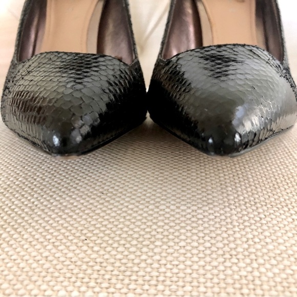 Zara Woman. Snake Embossed Stiletto Heels. Black. Size 39 (US size 8) - Picture 5 of 12